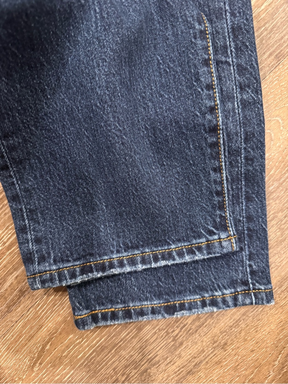 Levi's 501 Cropped Dark Indigo Denim Jeans - Picture 6 of 7
